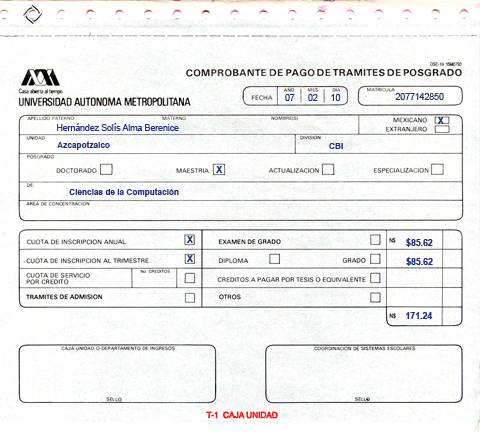 comprobante de pago